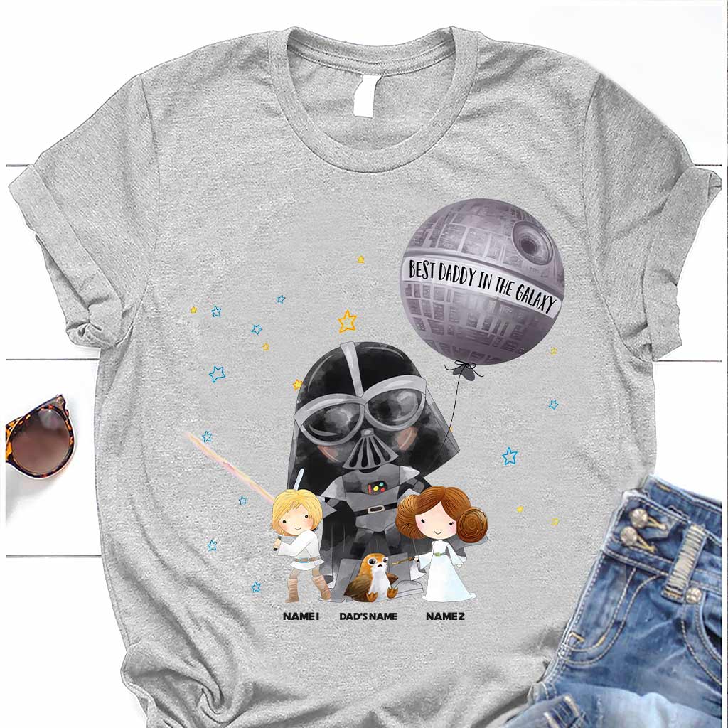 Personalized Best Dad in the Galaxy T-Shirt & Hoodie for Father's Day T-shirt & Hoodie GradoCreations