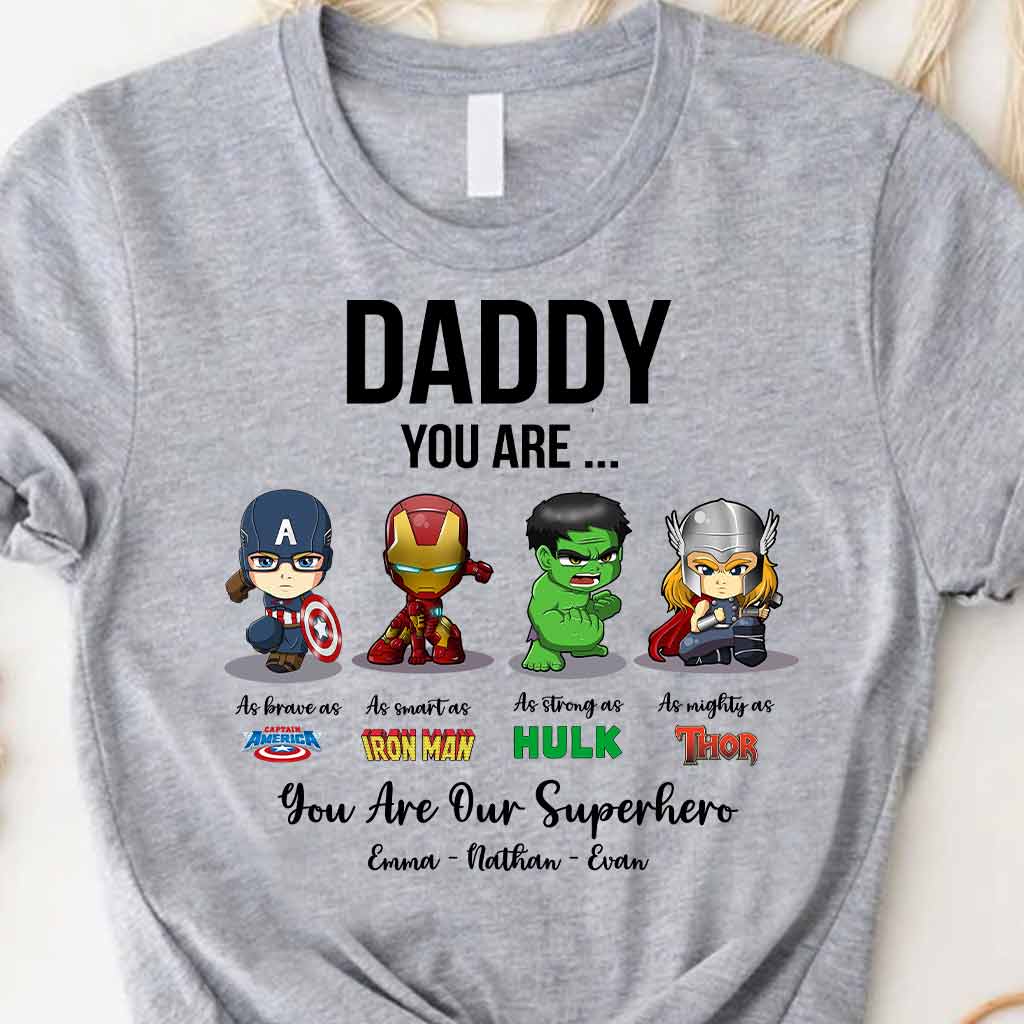 Personalized Father's Day T-shirt Hoodie Superhero Gift T-shirt & Hoodie GradoCreations