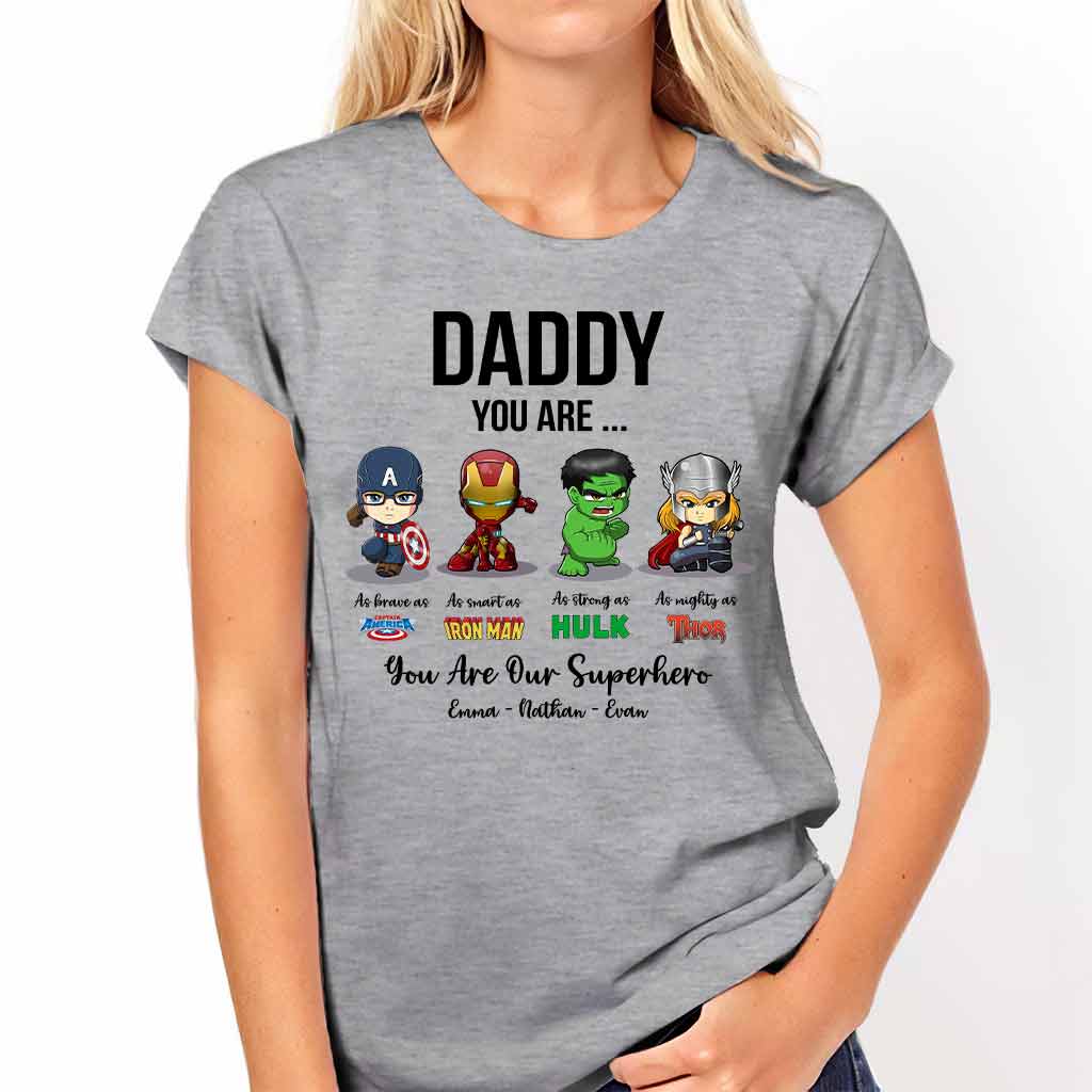 Personalized Father's Day T-shirt Hoodie Superhero Gift T-shirt & Hoodie GradoCreations