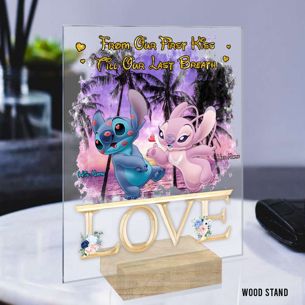 Personalized Ohana Acrylic Plaque Custom Names Gift for Couple Transparent Acrylic Plaque GradoCreations
