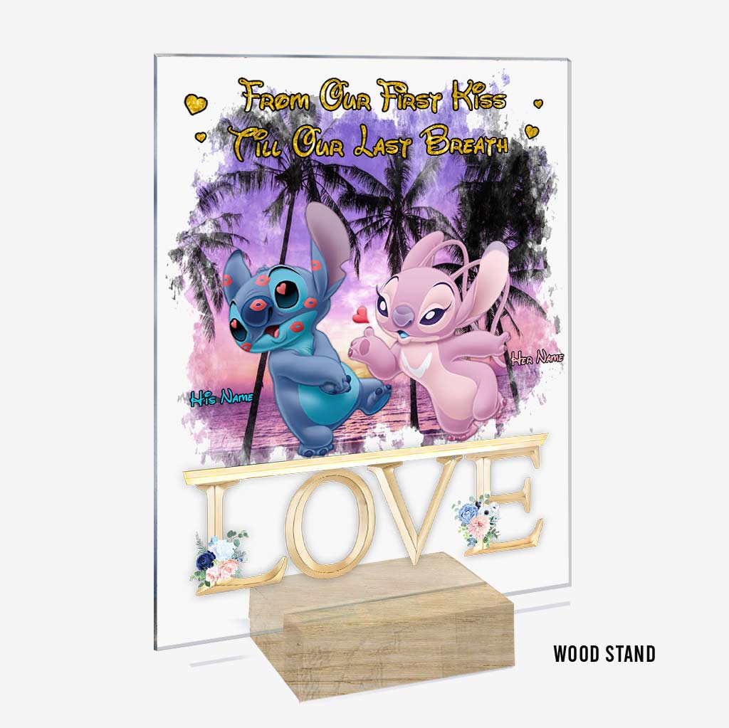 Personalized Ohana Acrylic Plaque Custom Names Gift for Couple Transparent Acrylic Plaque GradoCreations
