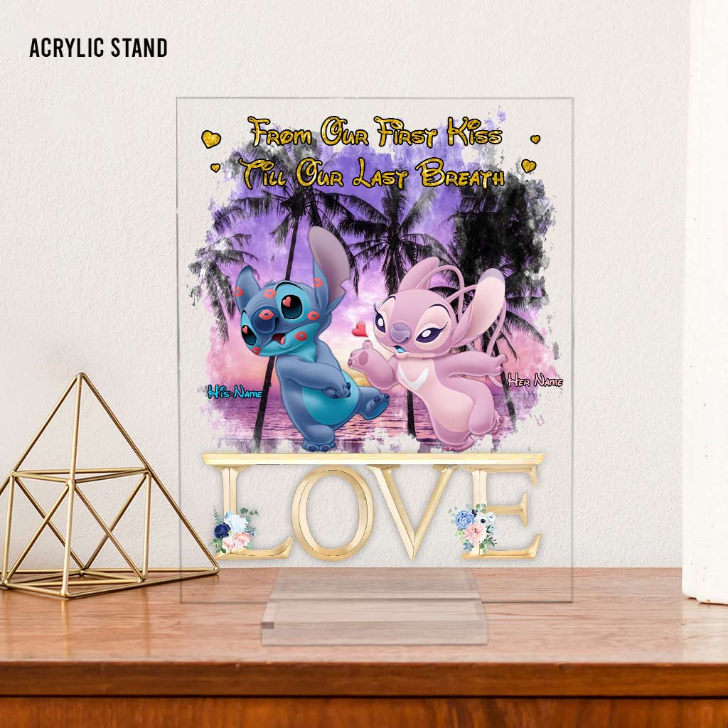 Personalized Ohana Acrylic Plaque Custom Names Gift for Couple Transparent Acrylic Plaque GradoCreations