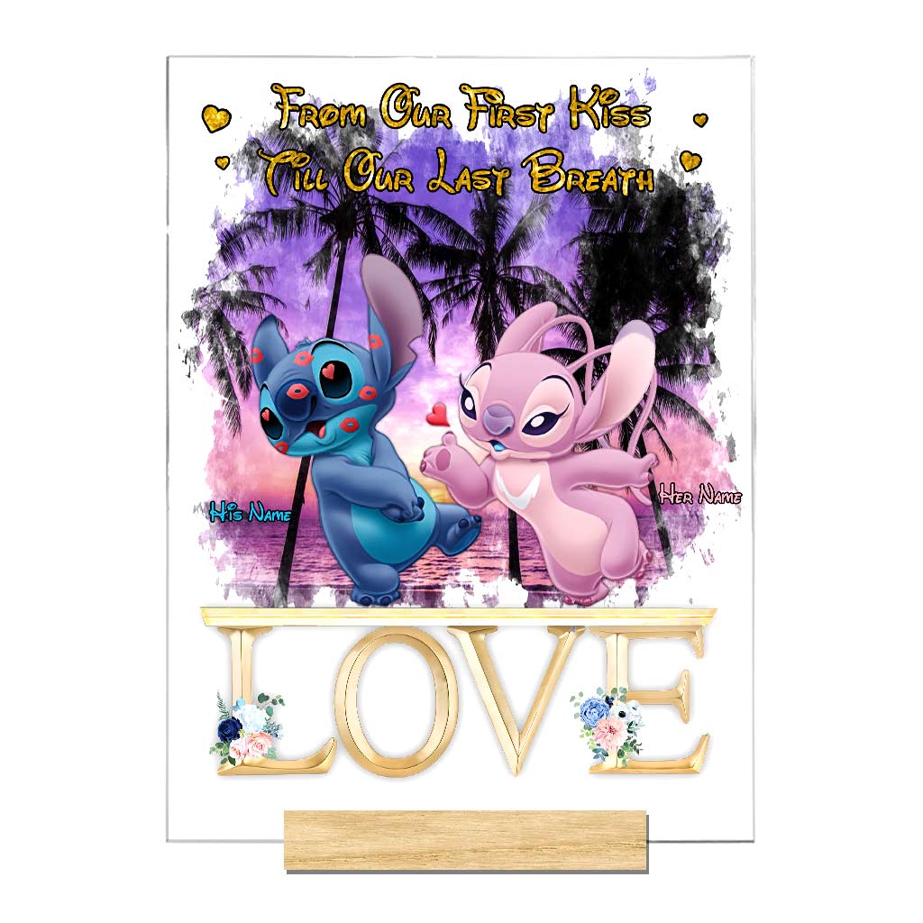 Personalized Ohana Acrylic Plaque Custom Names Gift for Couple Transparent Acrylic Plaque GradoCreations