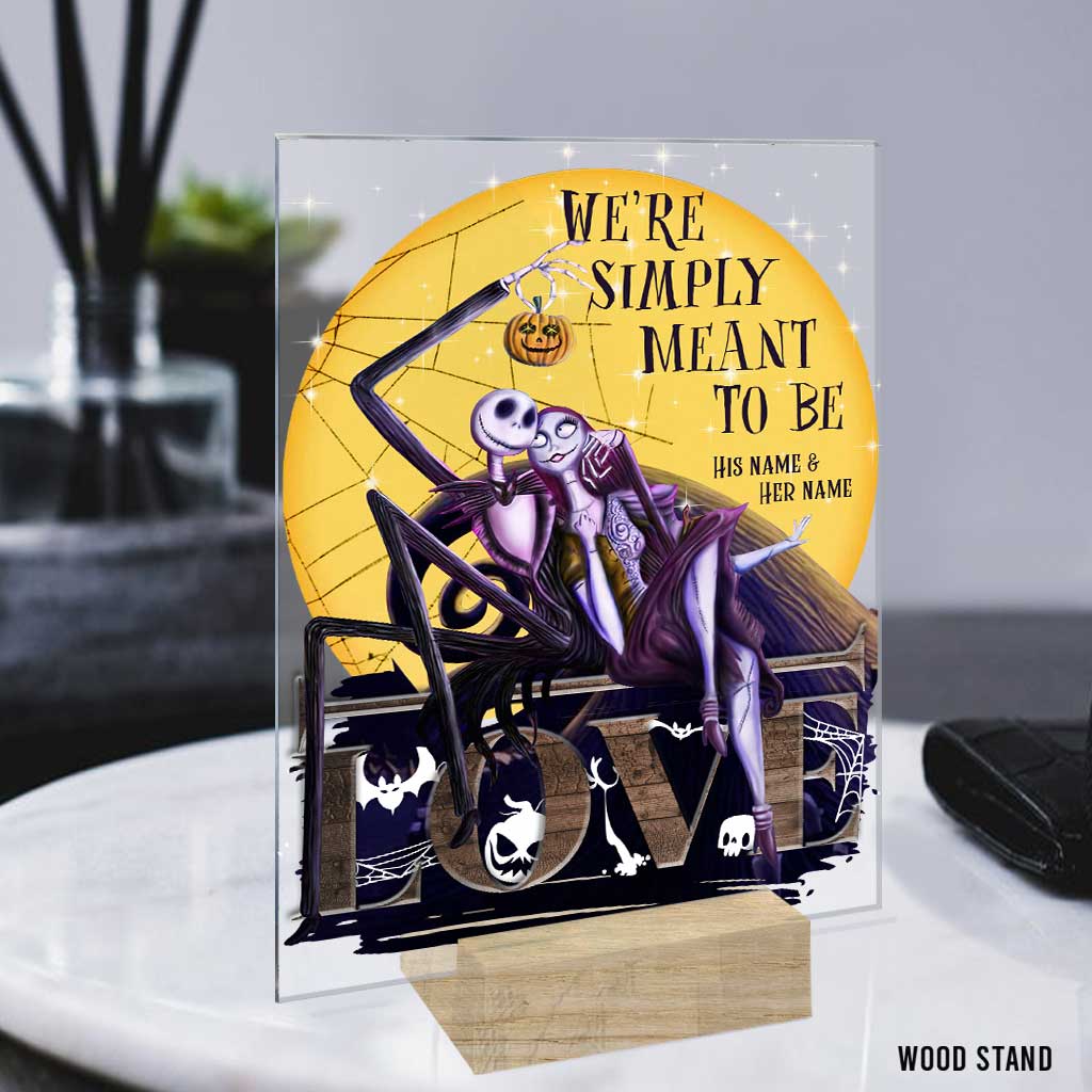 Personalized Acrylic Plaque We're Simply Meant To Be Gift for Couples Transparent Acrylic Plaque GradoCreations