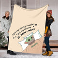 Personalized Baby Yoda Blanket Custom Name Gift for Kids Blanket GradoCreations