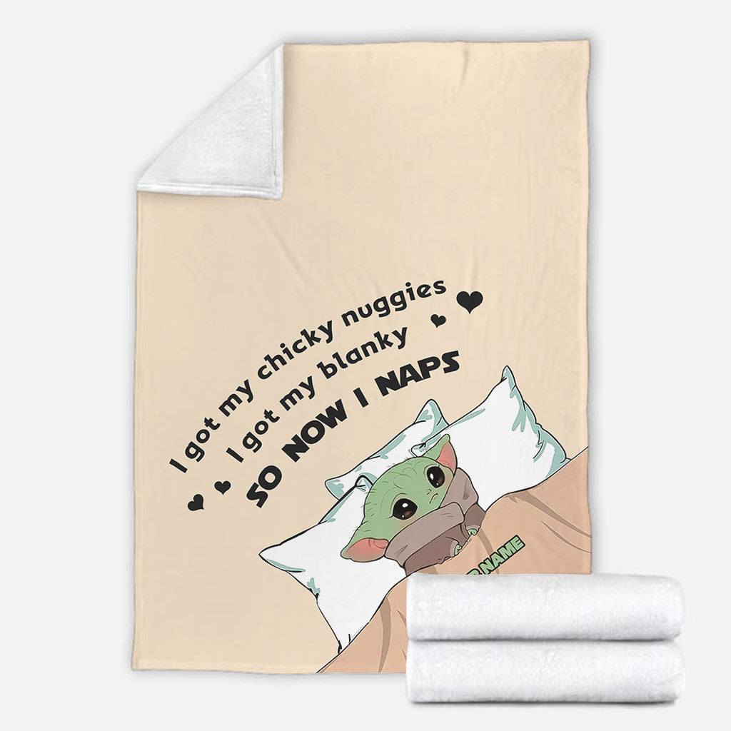 Personalized Baby Yoda Blanket Custom Name Gift for Kids Blanket GradoCreations