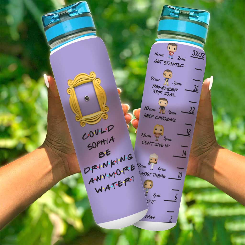 Personalized Water Tracker Bottle Custom Name 32oz Gift for Mom Water Tracker Bottle GradoCreations