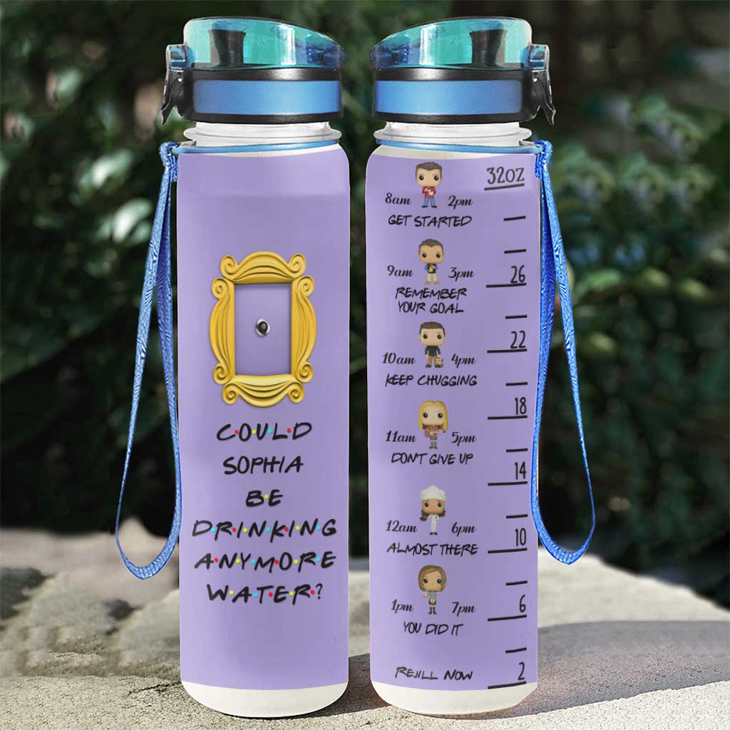 Personalized Water Tracker Bottle Custom Name 32oz Gift for Mom Water Tracker Bottle GradoCreations