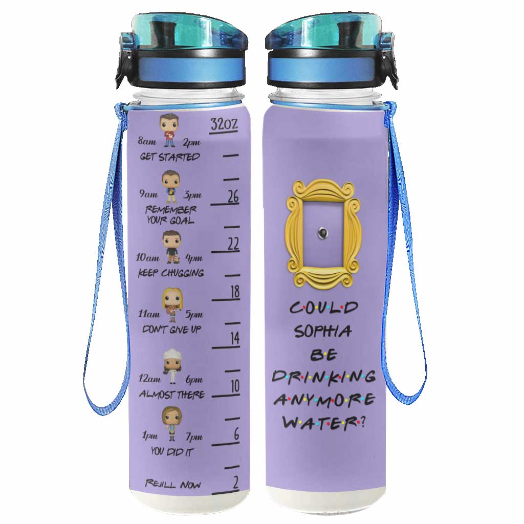 Personalized Water Tracker Bottle Custom Name 32oz Gift for Mom Water Tracker Bottle GradoCreations