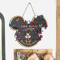 Personalized Mickey Mouse Wood Sign for 4th of July Family Gift Wood Sign GradoCreations