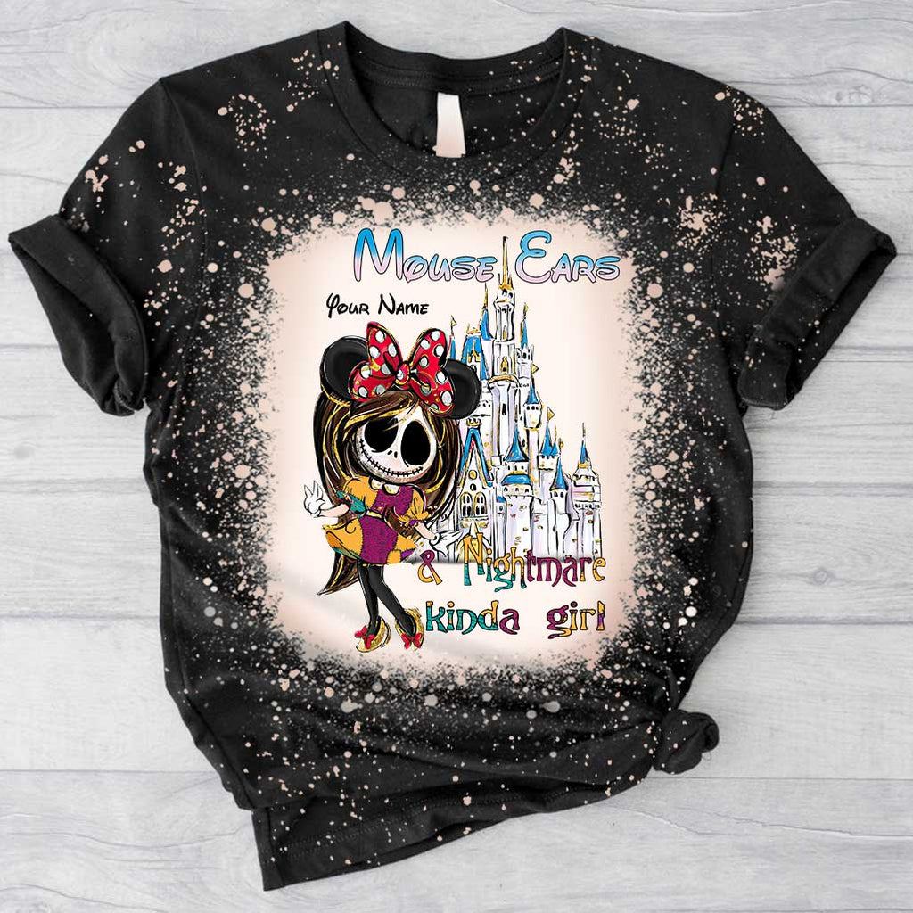 Personalized Bleached Shirt Custom Name Halloween Gift Handmade Bleached Shirt GradoCreations