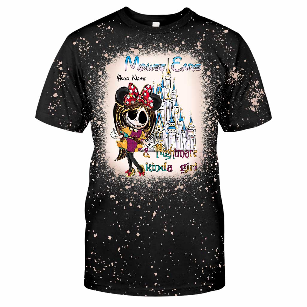 Personalized Bleached Shirt Custom Name Halloween Gift Handmade Bleached Shirt GradoCreations