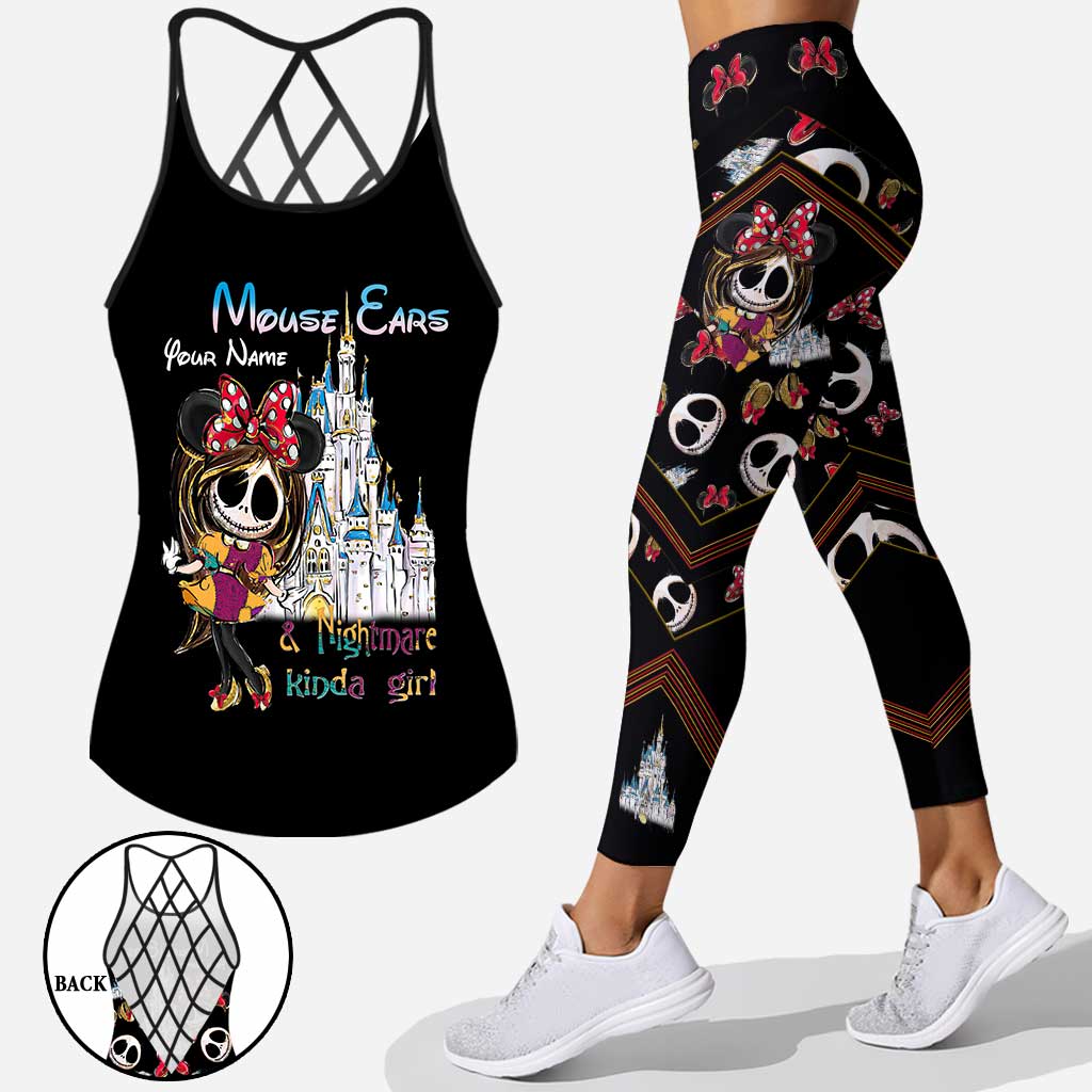 Personalized Cross Tank Top & Leggings Set for Girls - Mouse Ears Gift Cross Tank Top & Leggings GradoCreations