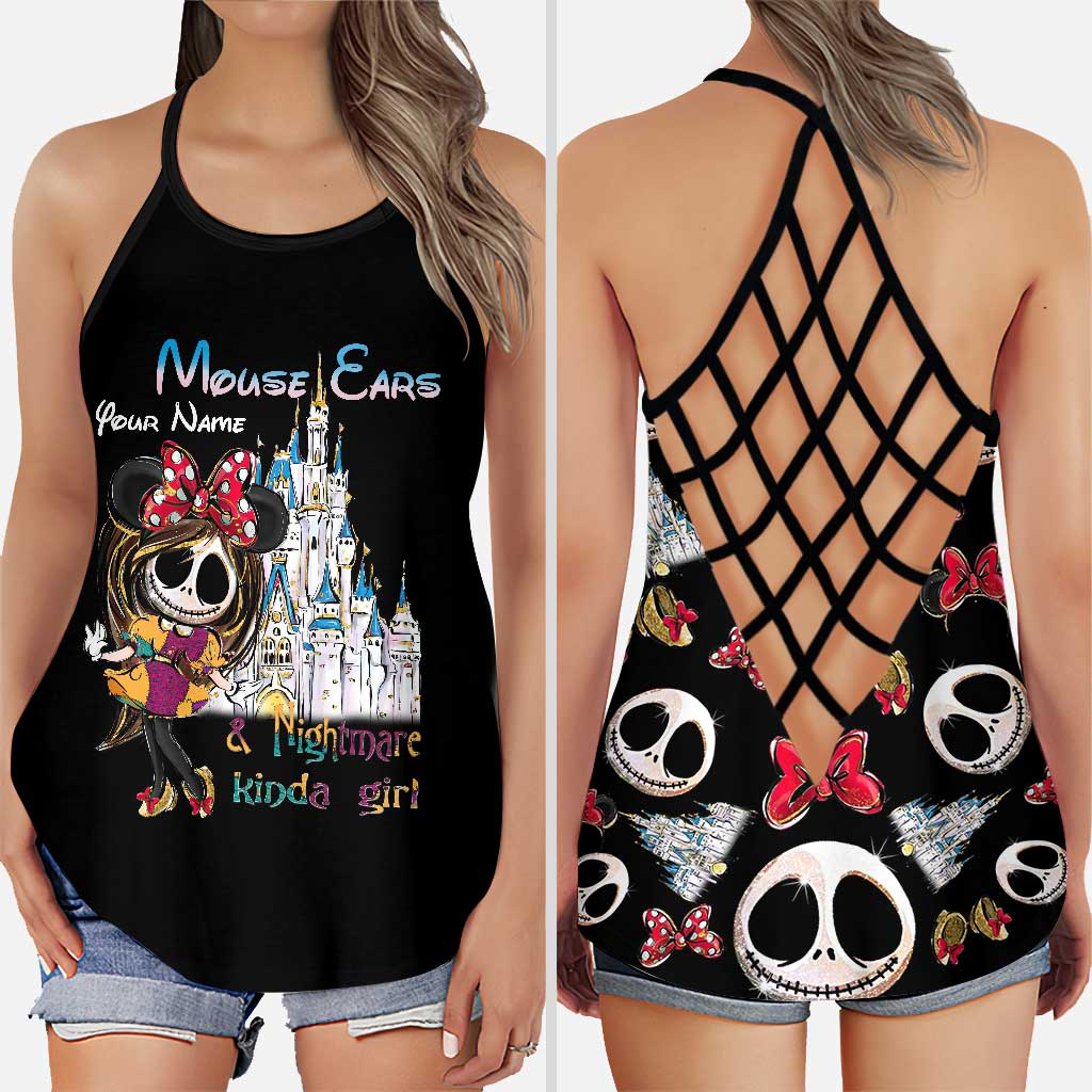 Personalized Cross Tank Top & Leggings Set for Girls - Mouse Ears Gift Cross Tank Top & Leggings GradoCreations