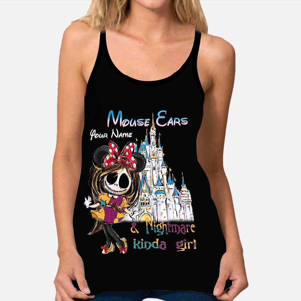 Personalized Cross Tank Top & Leggings Set for Girls - Mouse Ears Gift Cross Tank Top & Leggings GradoCreations