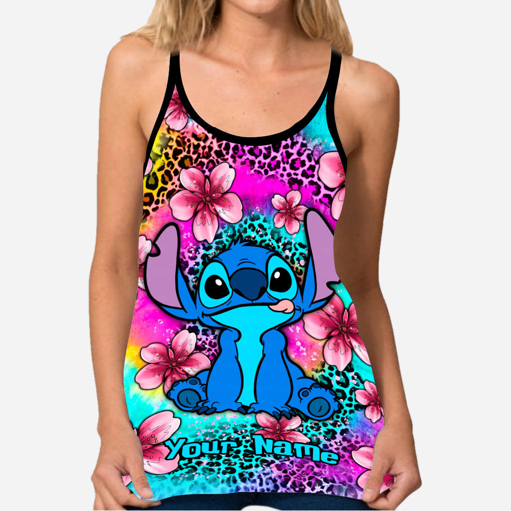 Personalized Ohana Cross Tank Top Custom Name Gift for Mom Cross Tank Top GradoCreations