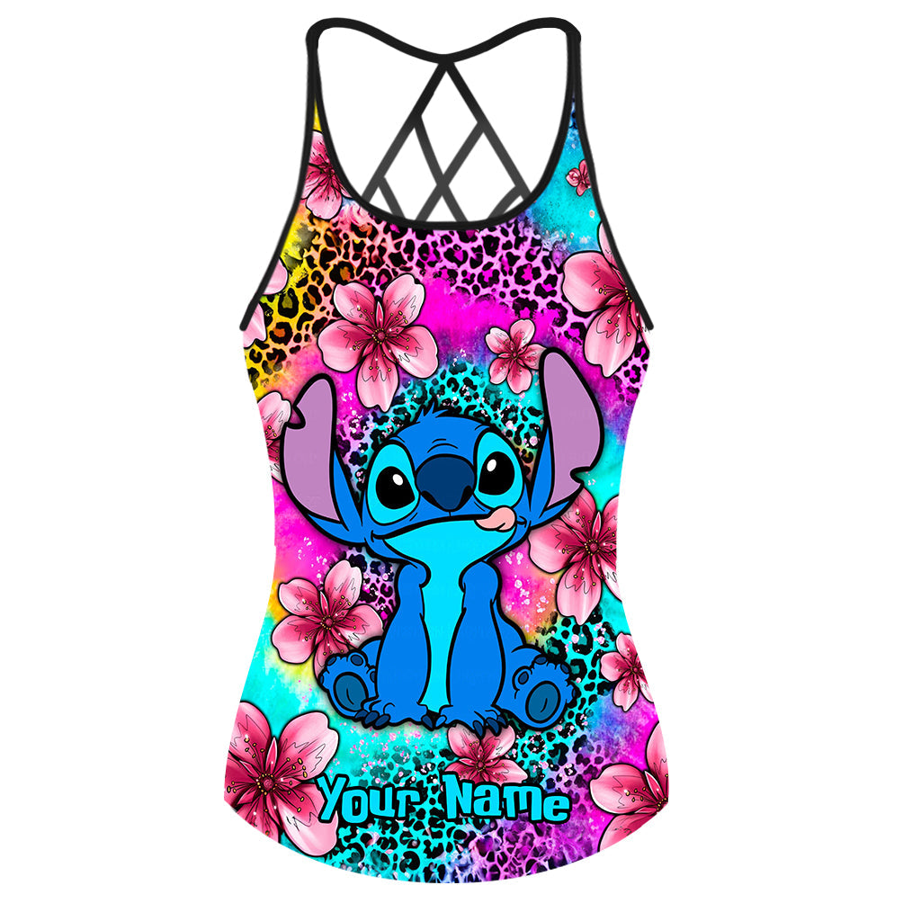 Personalized Ohana Cross Tank Top Custom Name Gift for Mom Cross Tank Top GradoCreations