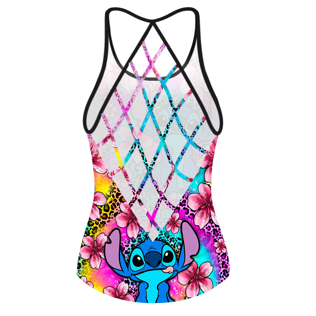 Personalized Ohana Cross Tank Top Custom Name Gift for Mom Cross Tank Top GradoCreations
