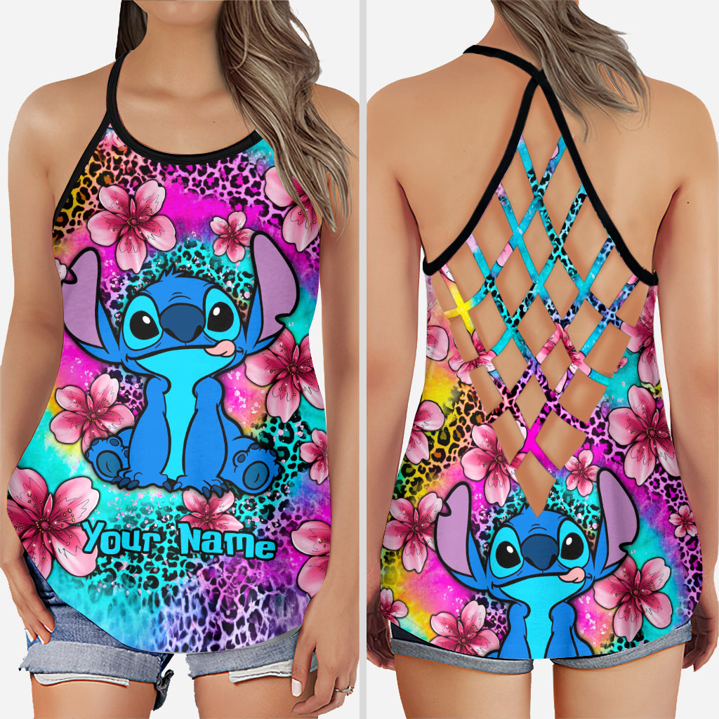 Personalized Ohana Cross Tank Top Custom Name Gift for Mom Cross Tank Top GradoCreations