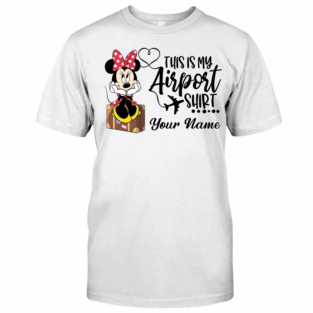 Personalized Mouse Airport Shirt Custom Name T-shirt Hoodie Gift for Travelers T-shirt & Hoodie GradoCreations