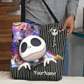 Personalized Nightmare Tote Bag Custom Name Gift for Halloween Tote Bag GradoCreations