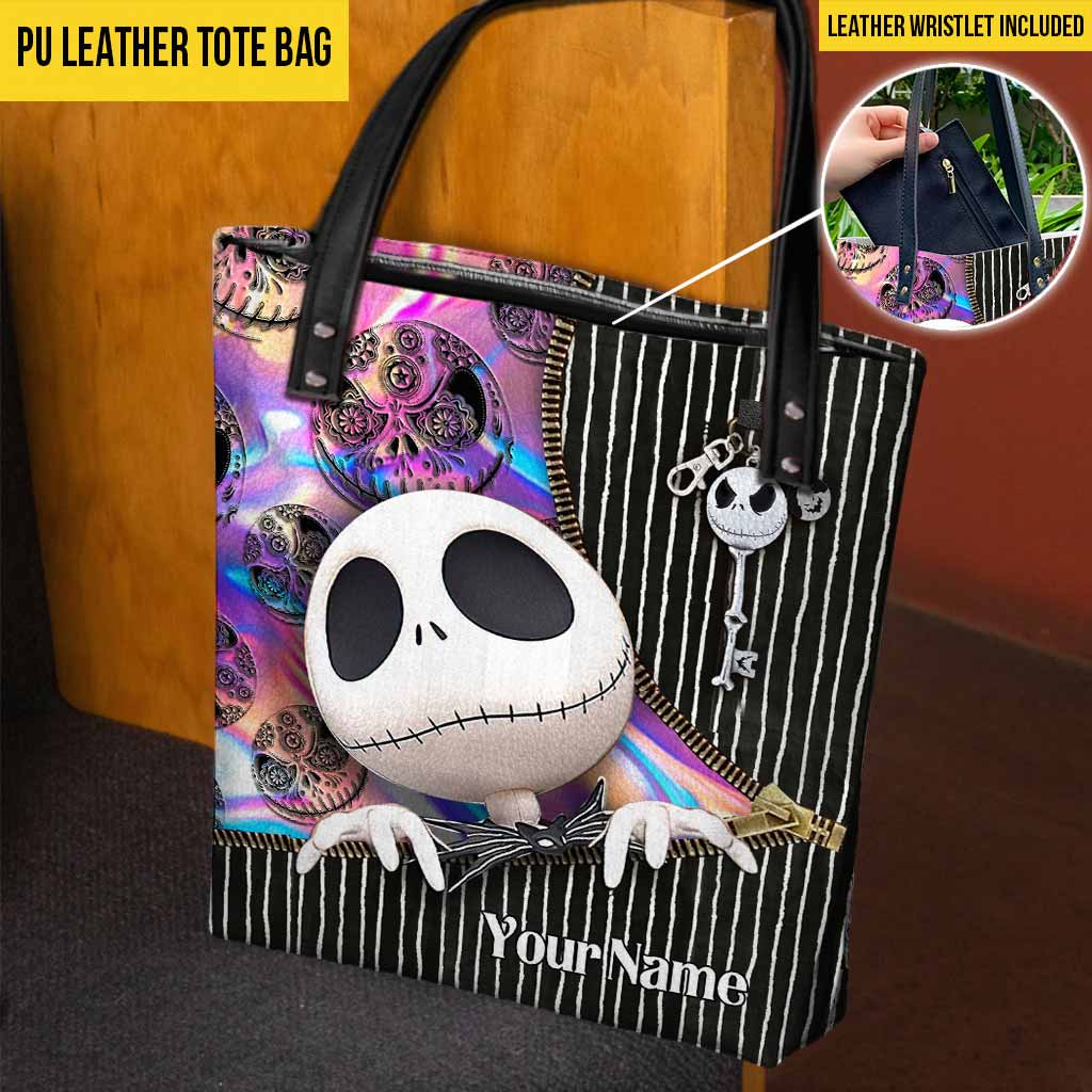 Personalized Nightmare Tote Bag Custom Name Gift for Halloween Tote Bag GradoCreations