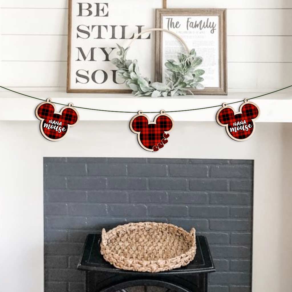 Personalized Nana Mouse Garland for Grandma | Custom Home Decor Garland GradoCreations