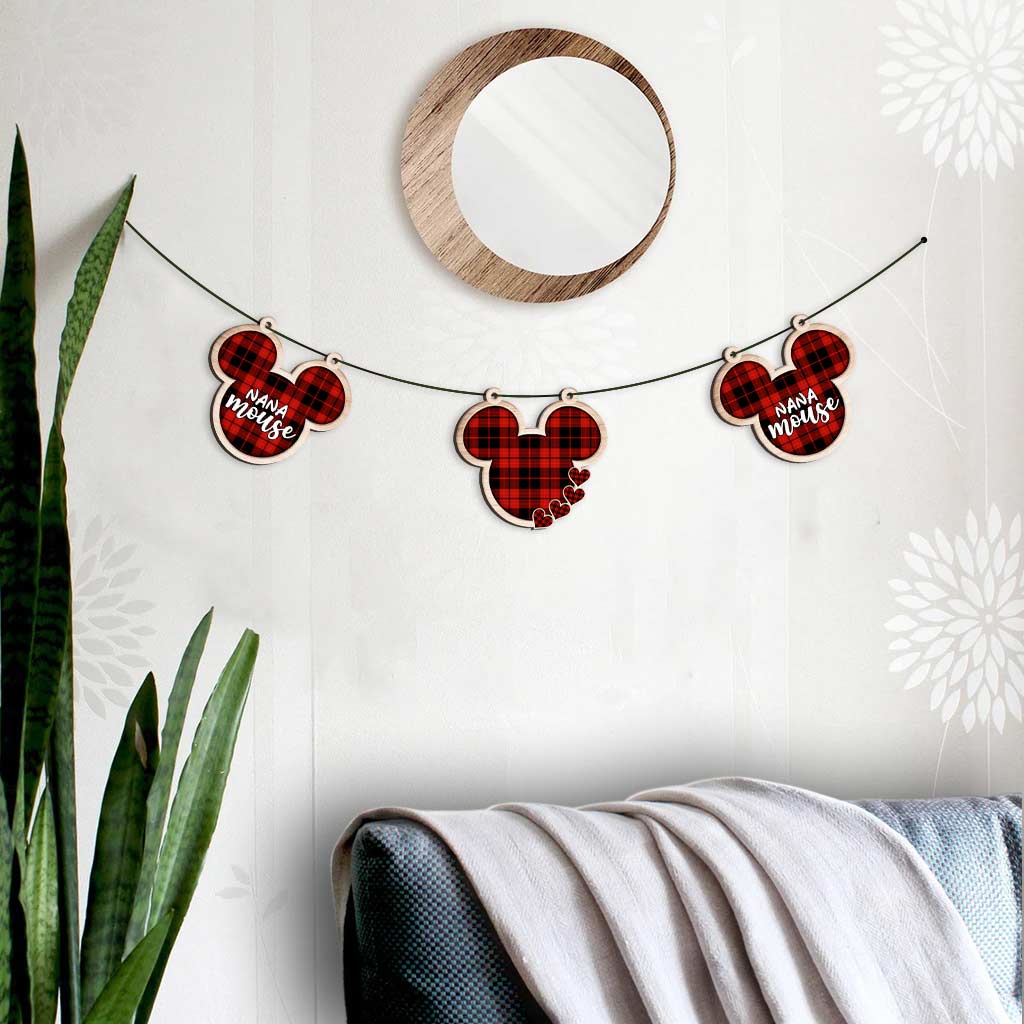 Personalized Nana Mouse Garland for Grandma | Custom Home Decor Garland GradoCreations