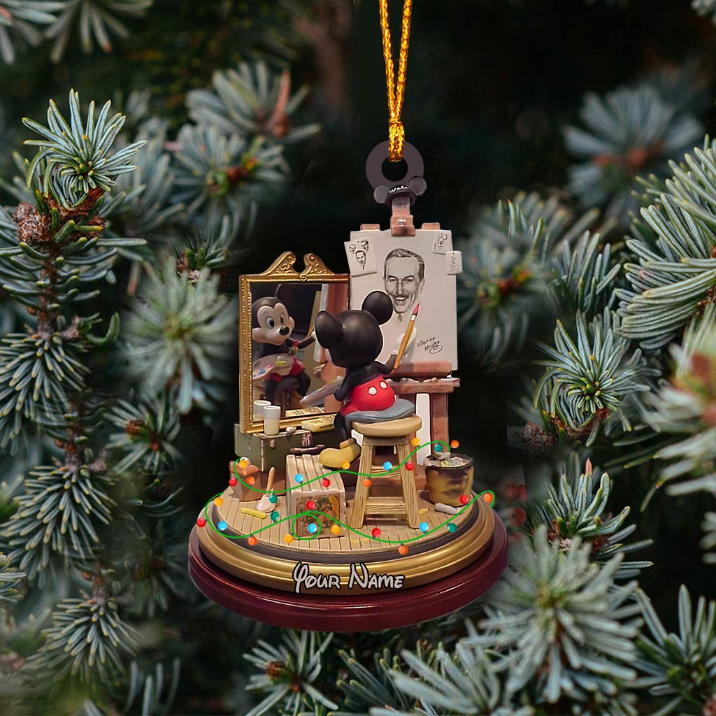 Personalized Christmas Mouse Ornament Custom Name Gift Ornament GradoCreations
