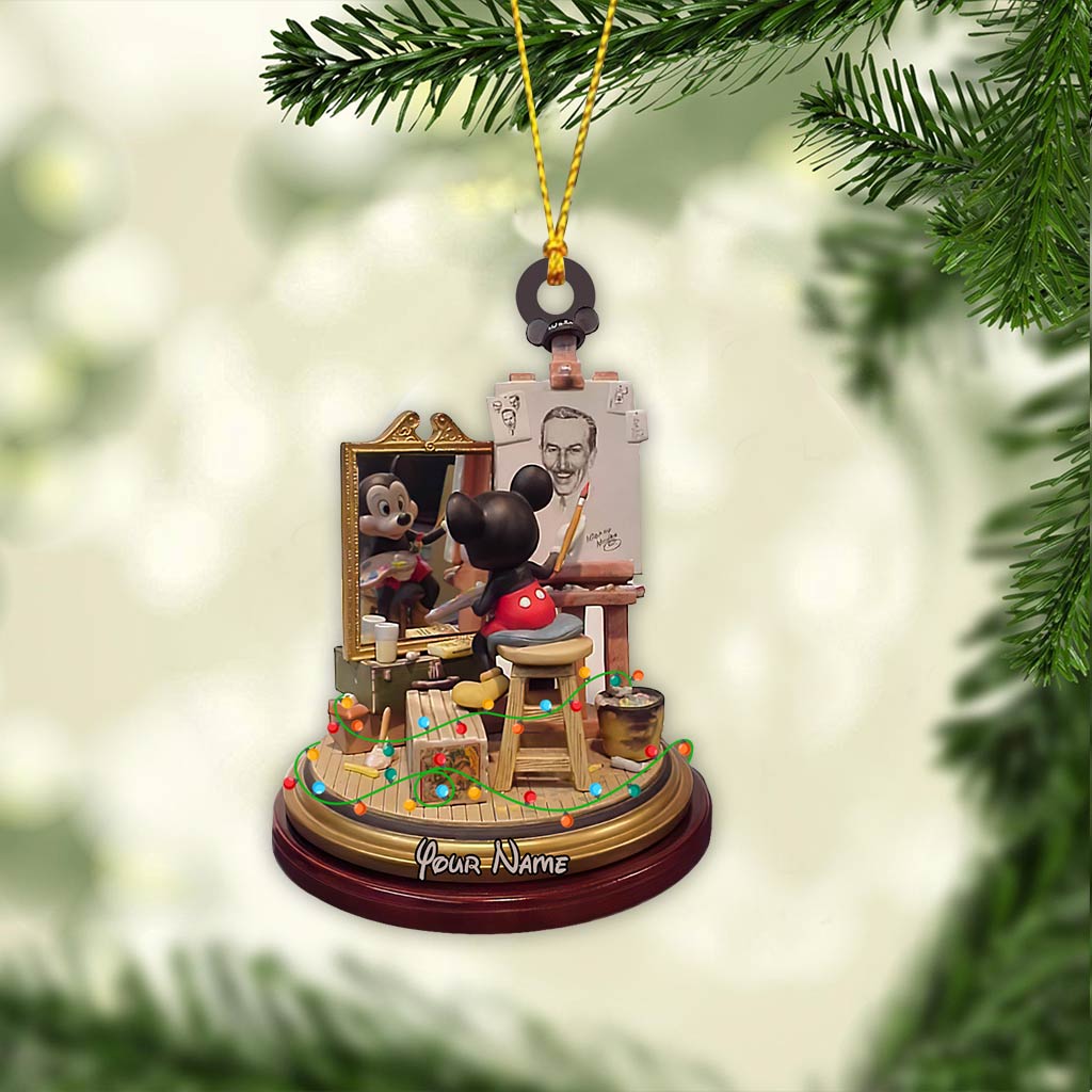 Personalized Christmas Mouse Ornament Custom Name Gift Ornament GradoCreations