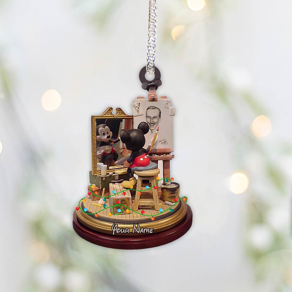Personalized Christmas Mouse Ornament Custom Name Gift Ornament GradoCreations