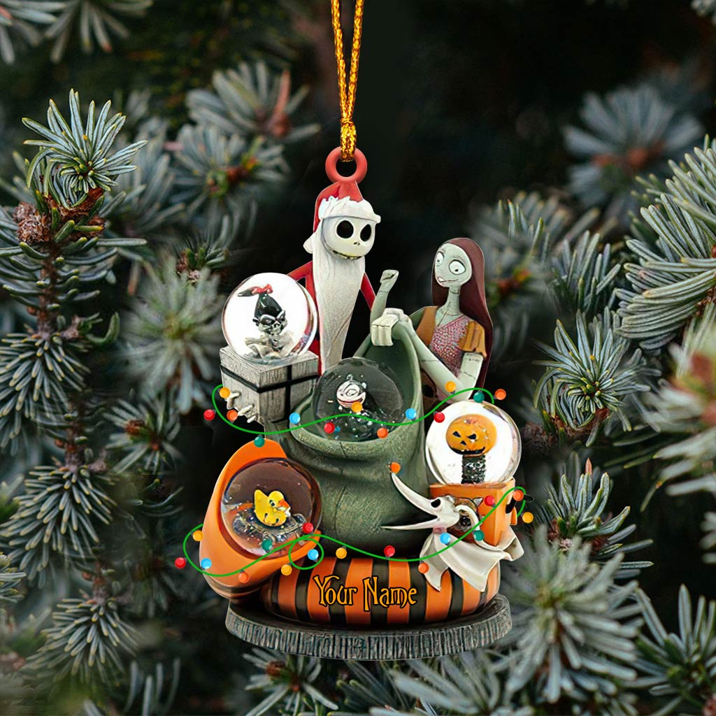Personalized Nightmare Before Christmas Ornament with 3D Design for Unique Holiday Gift Ornament GradoCreations