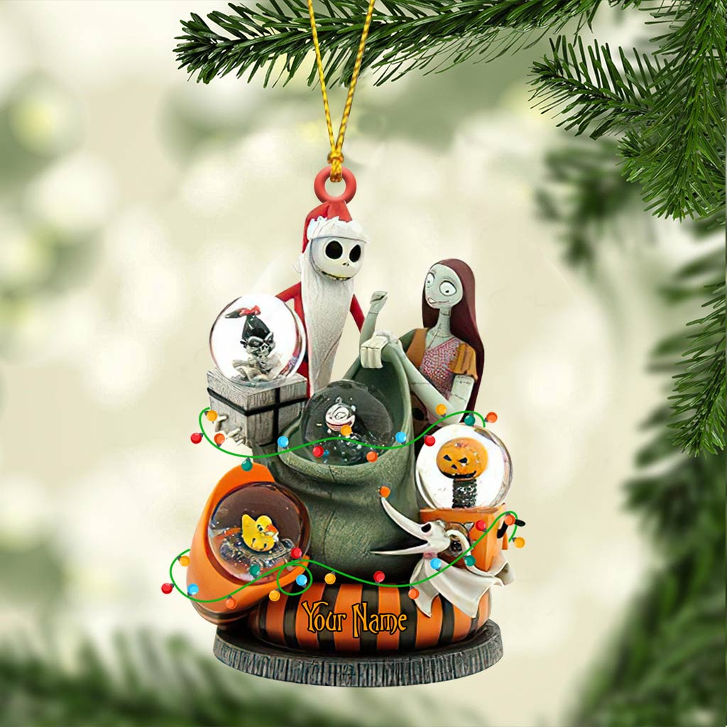 Personalized Nightmare Before Christmas Ornament with 3D Design for Unique Holiday Gift Ornament GradoCreations