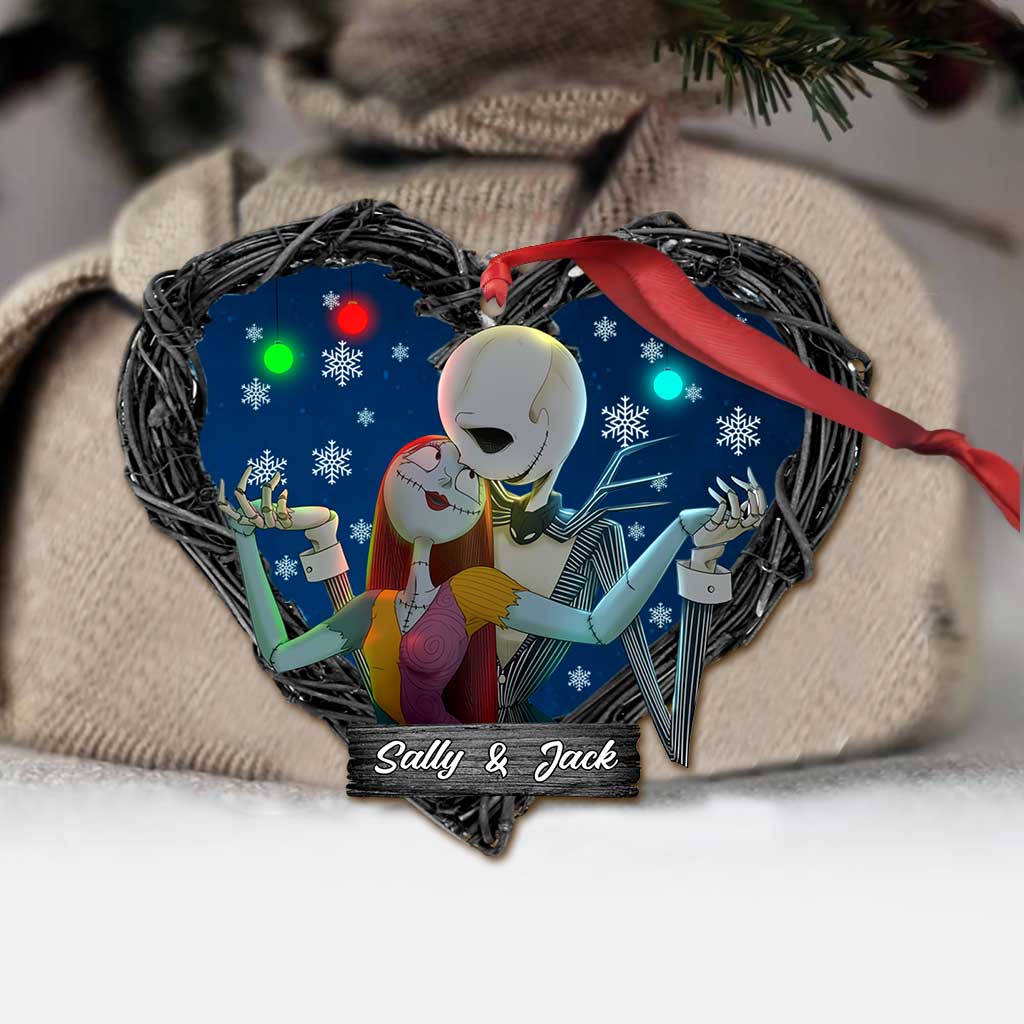 Personalized Nightmare Before Christmas Ornament Custom Name Gift for Couples Ornament GradoCreations