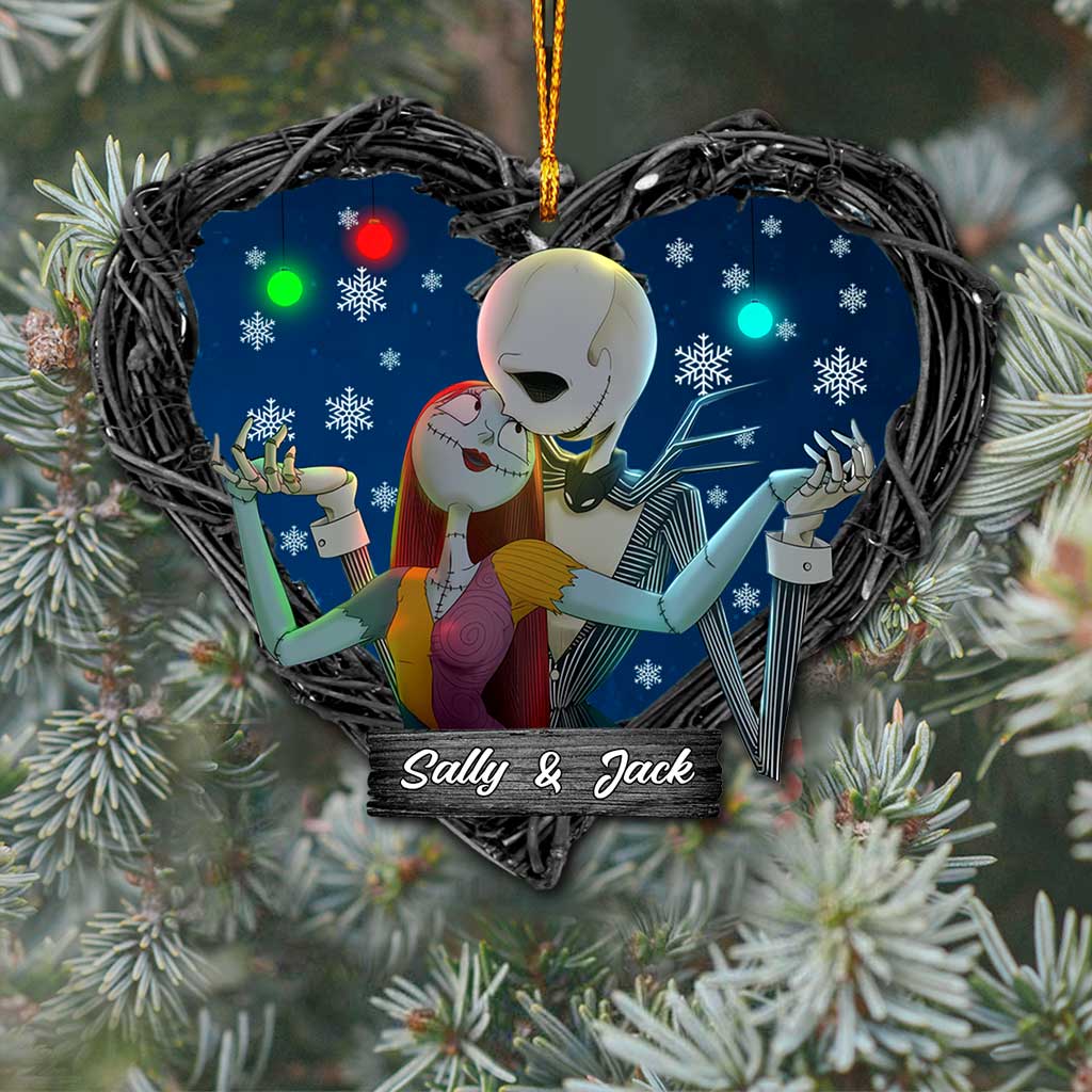 Personalized Nightmare Before Christmas Ornament Custom Name Gift for Couples Ornament GradoCreations