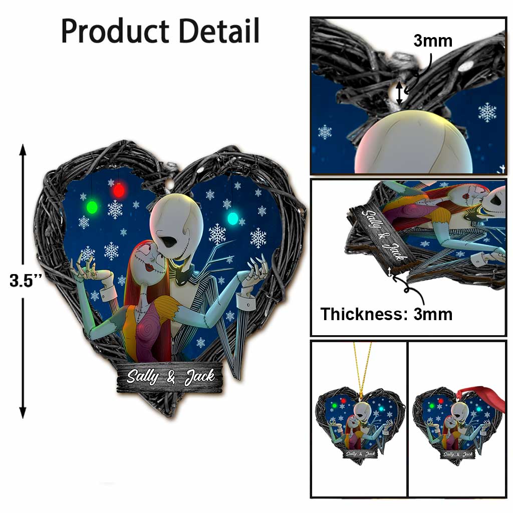 Personalized Nightmare Before Christmas Ornament Custom Name Gift for Couples Ornament GradoCreations