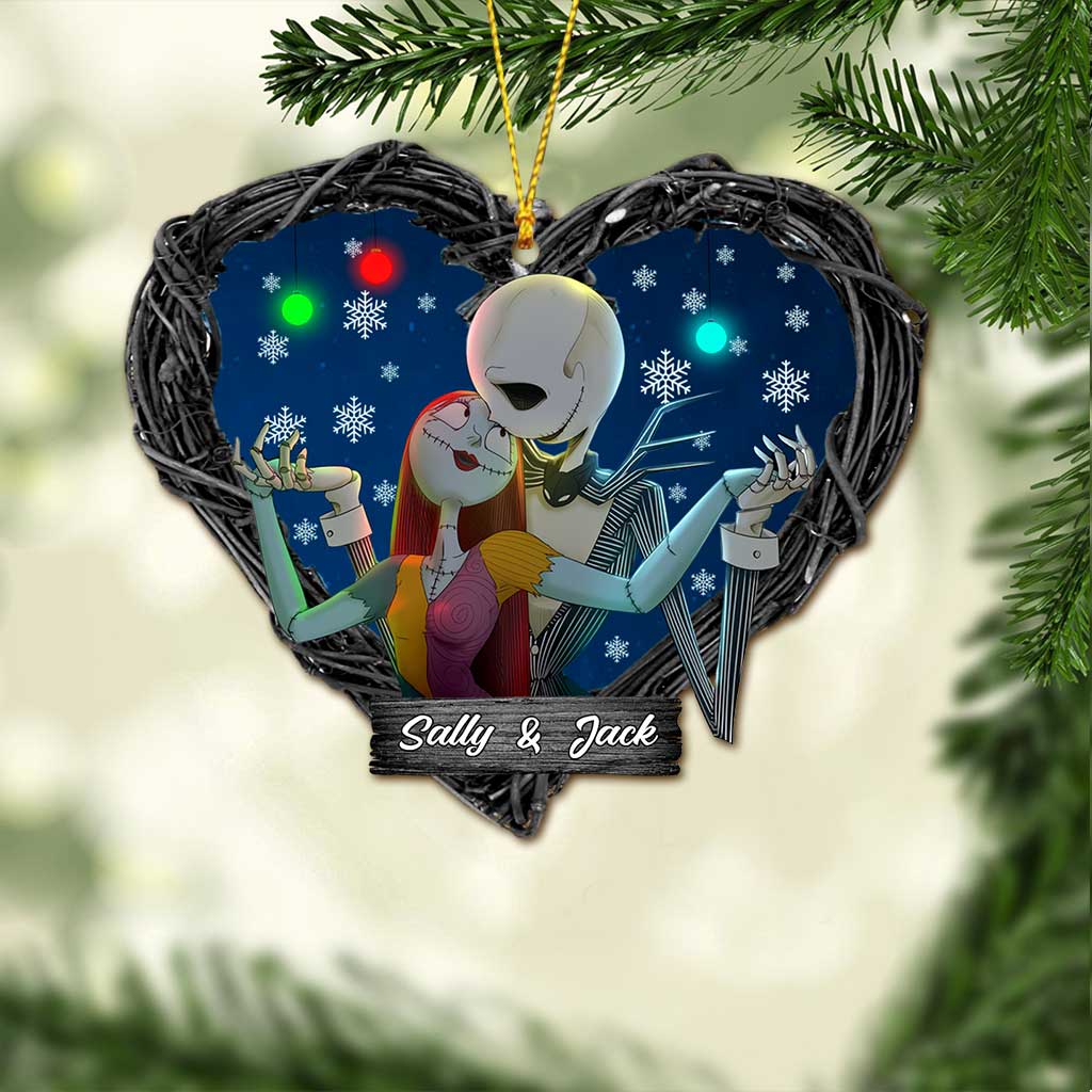Personalized Nightmare Before Christmas Ornament Custom Name Gift for Couples Ornament GradoCreations