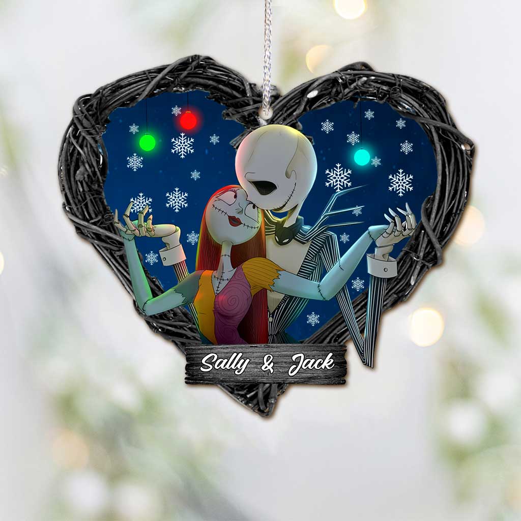 Personalized Nightmare Before Christmas Ornament Custom Name Gift for Couples Ornament GradoCreations