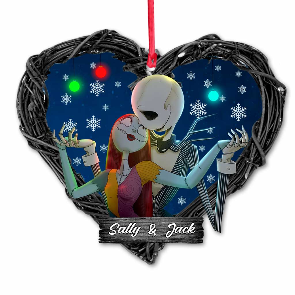 Personalized Nightmare Before Christmas Ornament Custom Name Gift for Couples Ornament GradoCreations