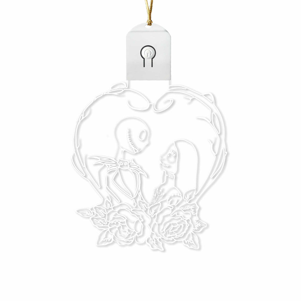 Personalized Nightmare Before Christmas LED Acrylic Ornament Gift Led Acrylic Ornament GradoCreations