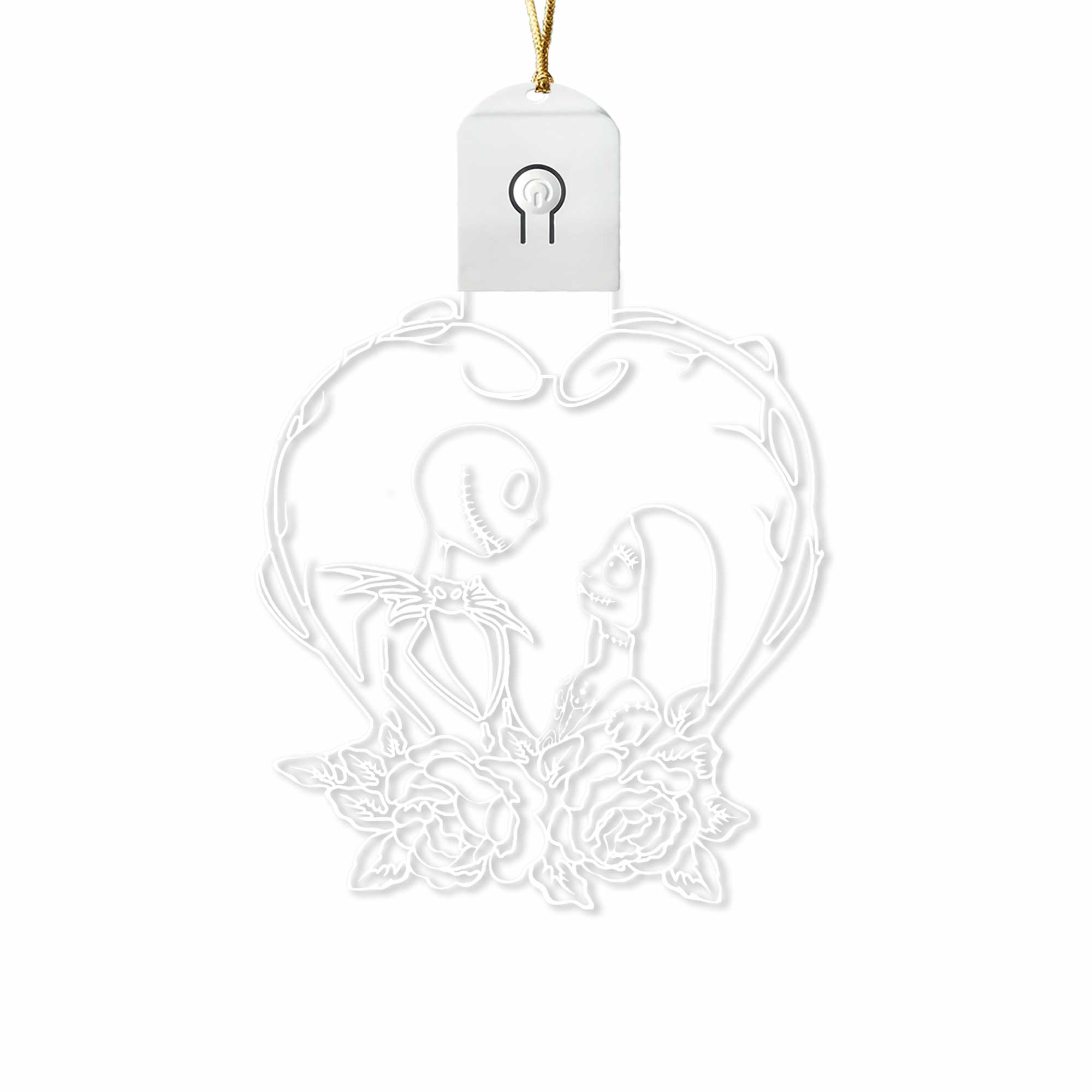 Personalized Nightmare Before Christmas LED Acrylic Ornament Gift Led Acrylic Ornament GradoCreations