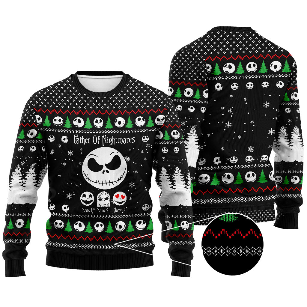 Personalized Father Of Nightmares Christmas Sweater Gift Sweater GradoCreations