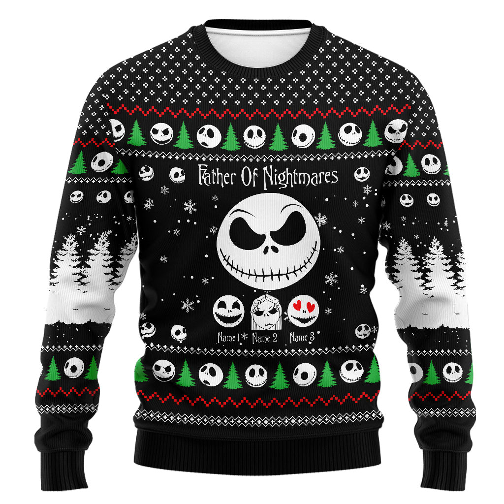 Personalized Father Of Nightmares Christmas Sweater Gift Sweater GradoCreations