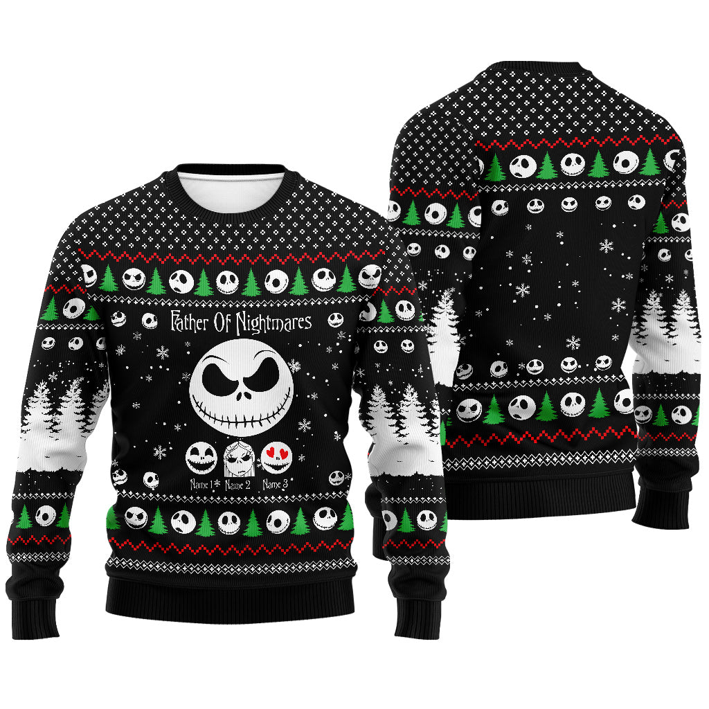 Personalized Father Of Nightmares Christmas Sweater Gift Sweater GradoCreations