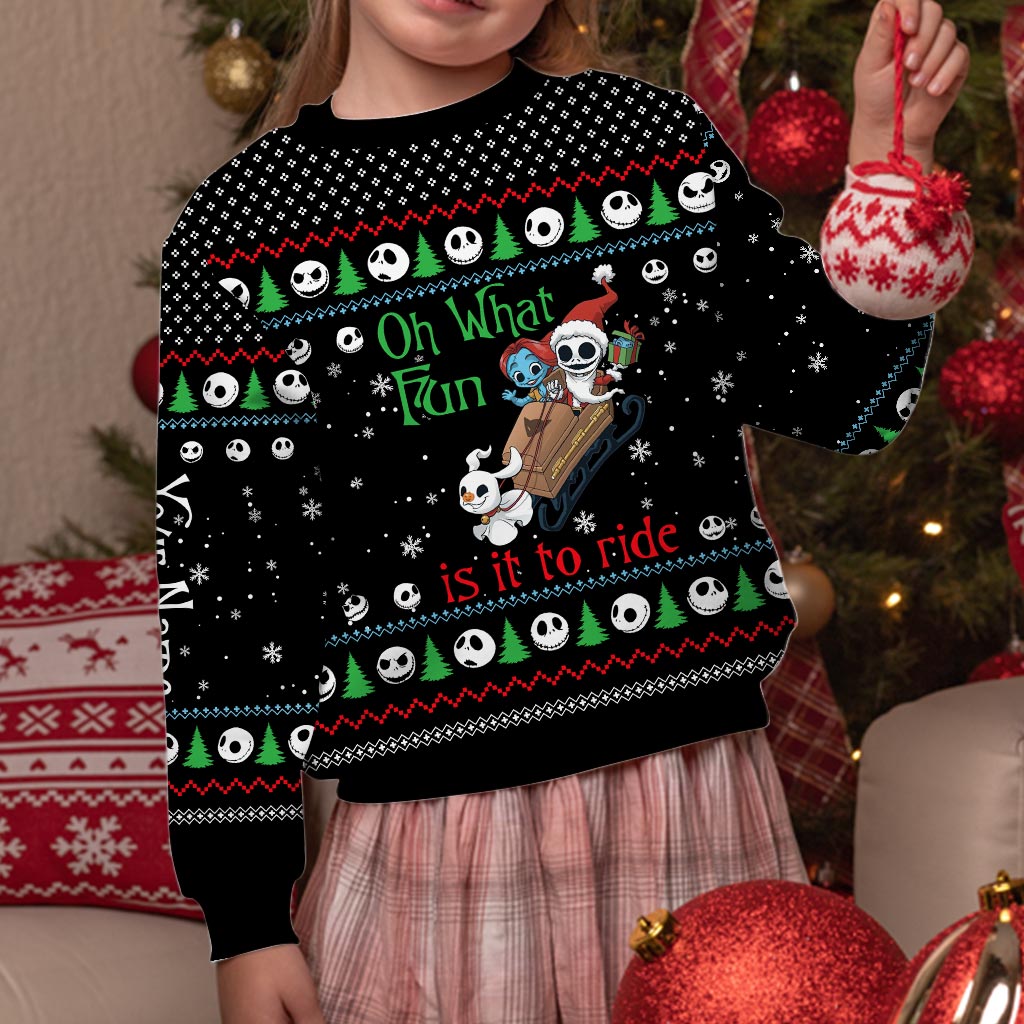 Personalized Christmas Nightmare Sweater Custom Design Gift Sweater GradoCreations