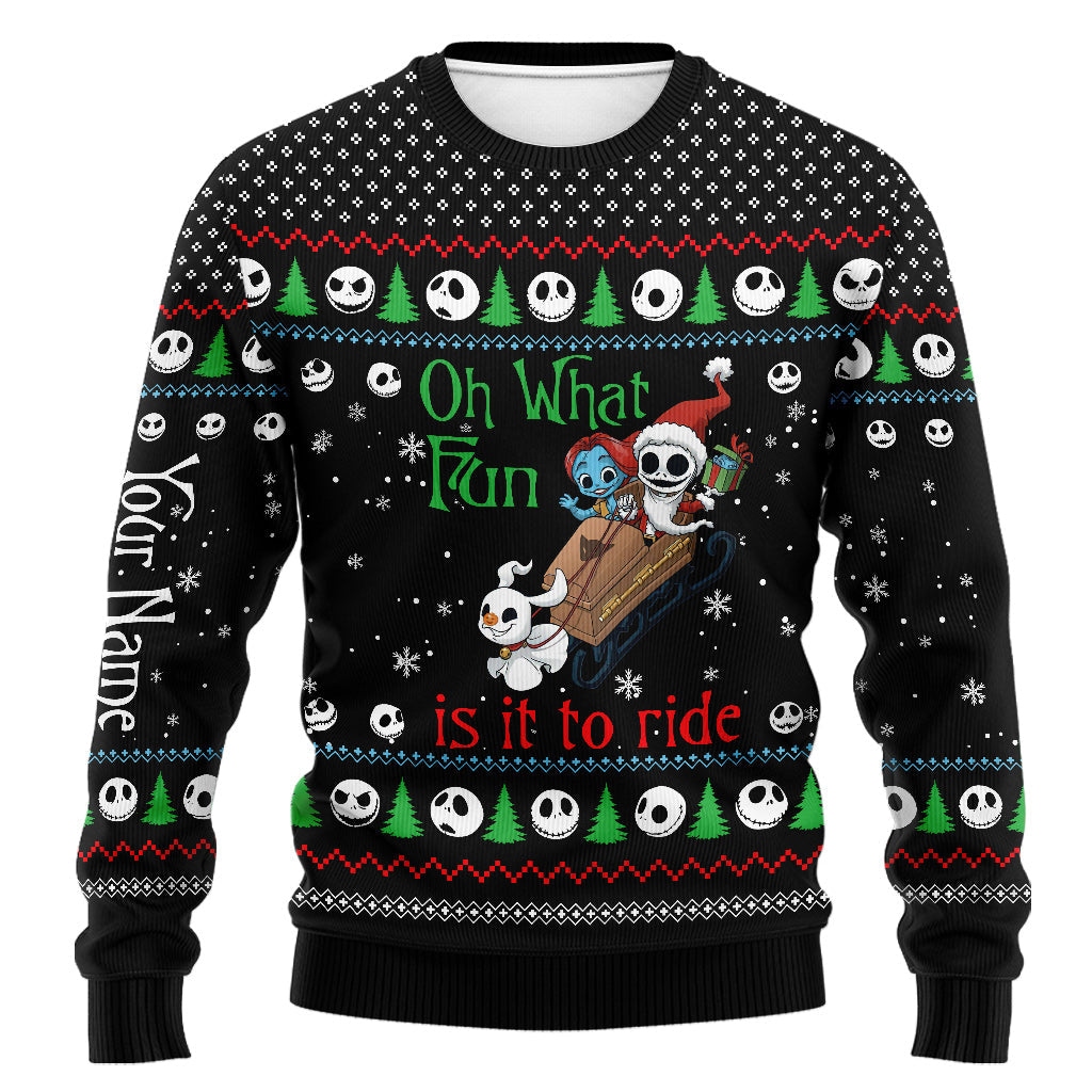 Personalized Christmas Nightmare Sweater Custom Design Gift Sweater GradoCreations