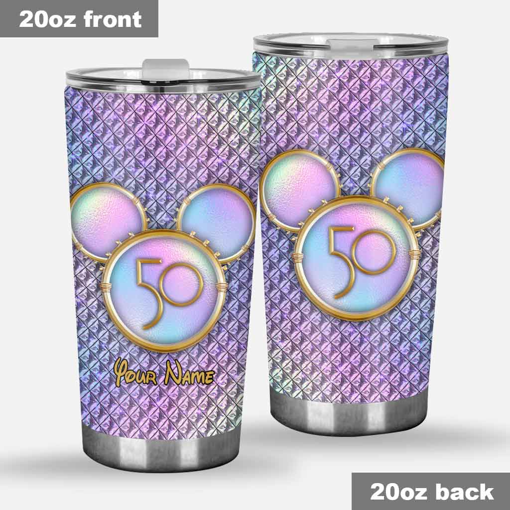 Personalized 50th Anniversary Mouse Tumbler Custom Name Gift Tumbler GradoCreations