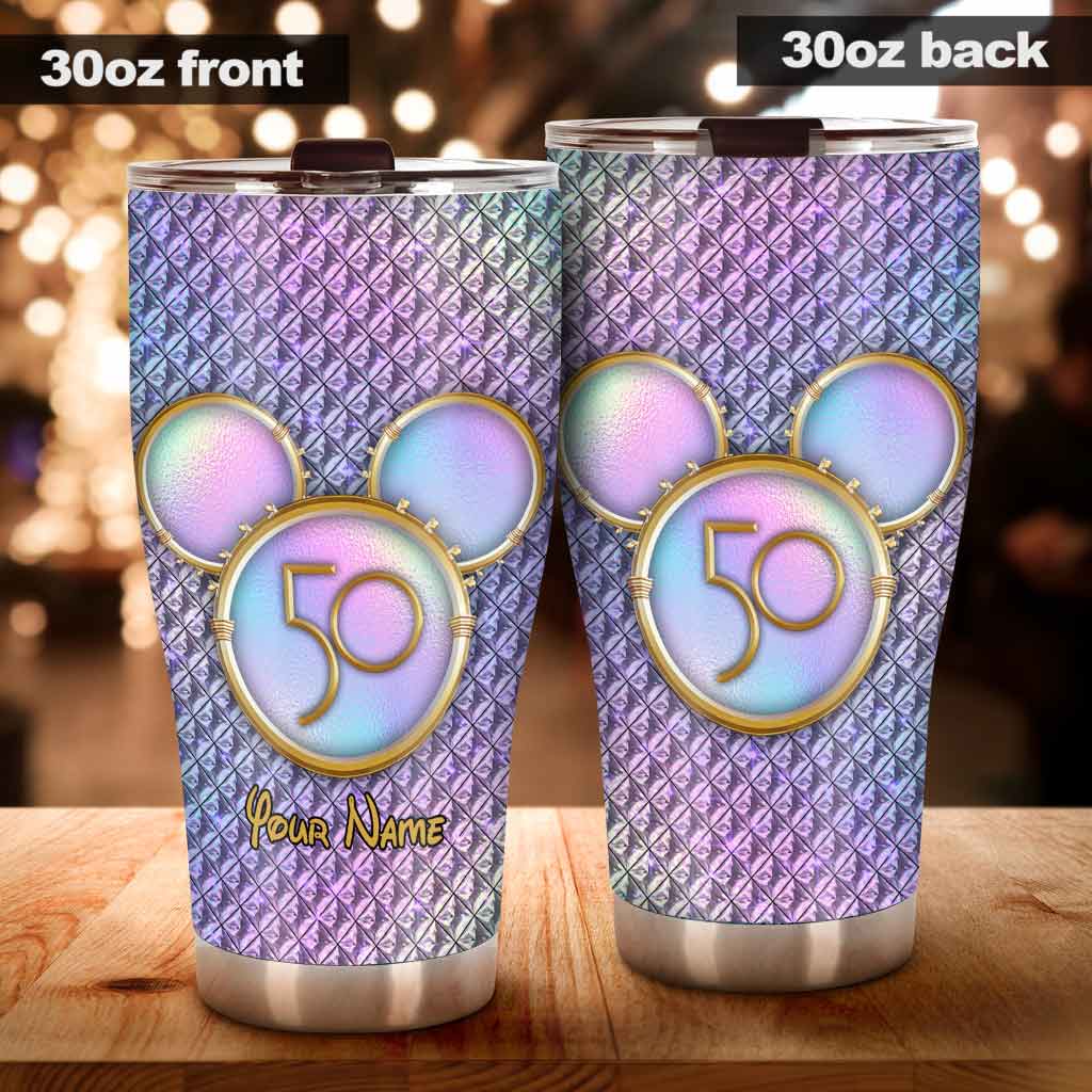 Personalized 50th Anniversary Mouse Tumbler Custom Name Gift Tumbler GradoCreations