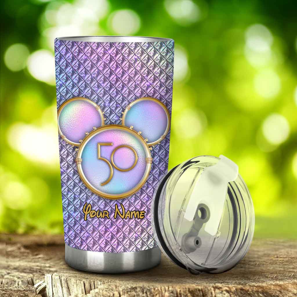 Personalized 50th Anniversary Mouse Tumbler Custom Name Gift Tumbler GradoCreations