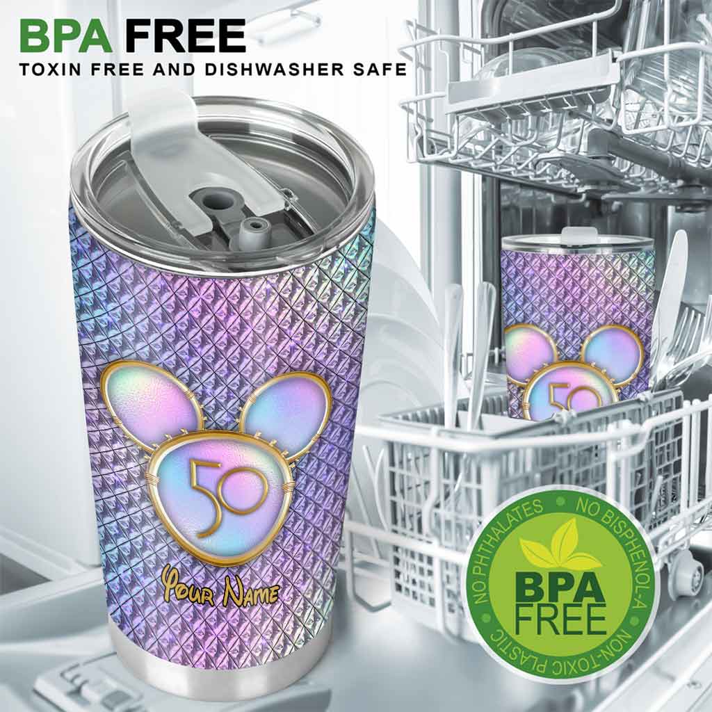Personalized 50th Anniversary Mouse Tumbler Custom Name Gift Tumbler GradoCreations